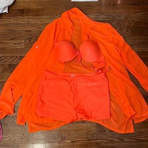 Swim two piece w cover up top